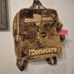 Harry Poter Brown Furry Monster Book Backpack
